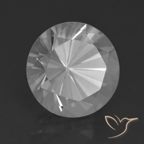 7.50 ct White Quartz Stone, Natural Quartz in Diamond-Cut Shape for Sale