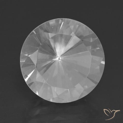 8.90ct Natural White Quartz, Round, VVS-VS