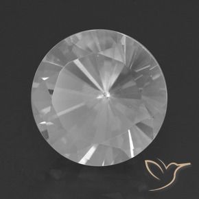 8.90 ct White Quartz Stone, Natural Quartz in Diamond-Cut Shape for Sale