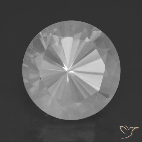 8.79ct Natural White Quartz, Round, VVS-VS