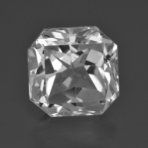 Clear White Quarz Edelstein - 11ct Oktagon Scheren Schliff (ID: 417868)
