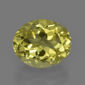 3.59 ct Yellow Quartz Gemstone, Quartz Gem in Oval Facet Shape for Sale.