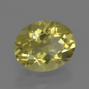 3.04 ct Yellow Quartz Stone, Natural Quartz in Oval Facet Shape for Sale