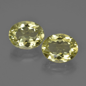 7.11 ctw Yellow Quartz Gemstones, Quartz Gems in Oval Facet Shape for Sale.