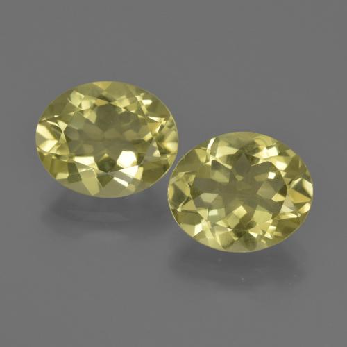 Pale Yellow Кварц Камень - 3.1ct Фасетный Овал (ID: 423175)