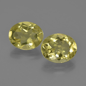 6.20 ctw Yellow Quartz Gemstones, Quartz Gems in Oval Facet Shape for Sale.