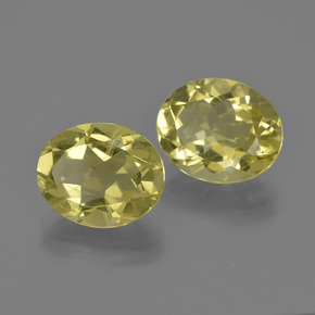 6.20 ctw Yellow Quartz Stones, Natural Quartz in Oval Facet Shape for Sale