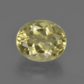 Medium-Light Yellow Кварц Камень - 3.6ct Фасетный Овал (ID: 423259)