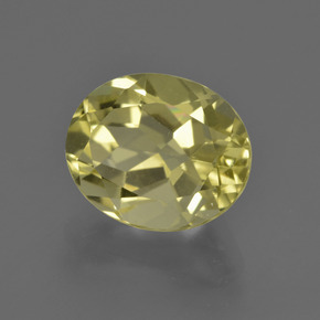 3.76 ct Yellow Quartz Stone, Natural Quartz in Oval Facet Shape for Sale