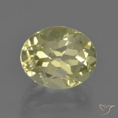 3.68 ct Yellow Quartz Stone, Natural Quartz in Oval Facet Shape for Sale