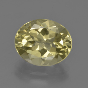 3.38 ct Yellow Quartz Gemstone, Quartz Gem in Oval Facet Shape for Sale.