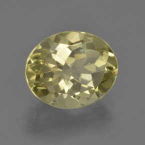 3.38 ct Yellow Quartz Stone, Natural Quartz in Oval Facet Shape for Sale