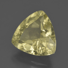 5.18 ct Yellow Quartz Stone, Natural Quartz in Trillion Facet Shape for Sale