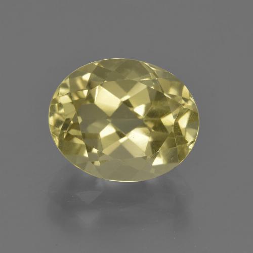 Medium-Light Yellow Кварц Камень - 3.7ct Фасетный Овал (ID: 423301)