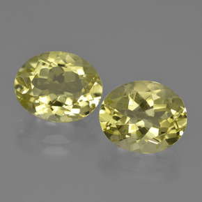 7.36 ctw Yellow Quartz Gemstones, Quartz Gems in Oval Facet Shape for Sale.