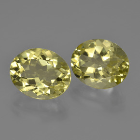 7.36 ctw Yellow Quartz Stones, Natural Quartz in Oval Facet Shape for Sale
