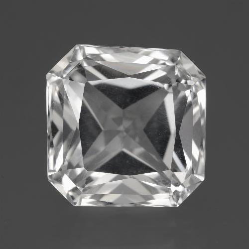 Clear White Кварц Камень - 8.2ct Огранка Октагон / Ножницы (ID: 424615)