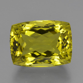 22.65 ct Yellow Quartz Gemstone, Quartz Gem in Cushion-Cut Shape for Sale.