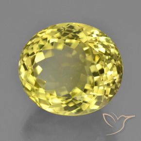 18.09 ct Yellow Quartz Stone, Natural Quartz in Oval Facet Shape for Sale