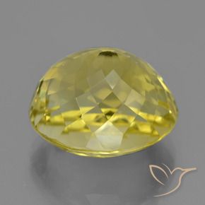 Quartz Gemstone in 16.9 x 14.9 mm Size for Sale, Quartz Stone in Medium-Light Yellow Color