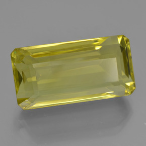 18.76 ct Yellow Quartz Stone, Natural Quartz in Octagon Step Cut Shape for Sale