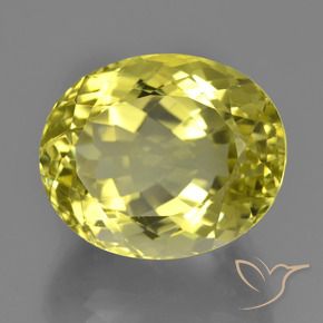 18.90 ct Yellow Quartz Stone, Natural Quartz in Oval Facet Shape for Sale