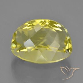 Quartz Gemstone in 17.4 x 14.4 mm Size for Sale, Quartz Stone in Medium Yellow Color