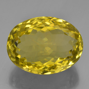 Medium Yellow Кварц Камень - 23.3ct Фасетный Овал (ID: 451936)