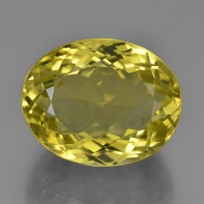 16.04 ct Yellow Quartz Gemstone, Quartz Gem in Oval Facet Shape for Sale.