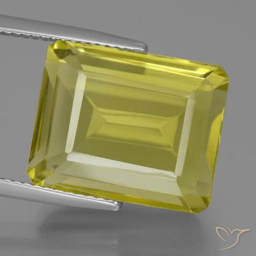 17.54ct Natural Vivid Yellow Quartz, Emerald Cut, VVS-VS