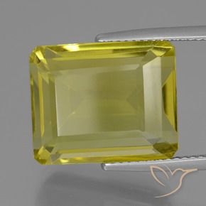 17.54 ct Yellow Quartz Stone, Natural Quartz in Octagon Step Cut Shape for Sale