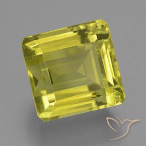17.49 ct Yellow Quartz Stone, Natural Quartz in Octagon Step Cut Shape for Sale