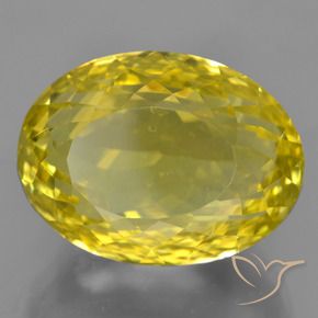 27.92 ct Yellow Quartz Stone, Natural Quartz in Oval Portuguese-Cut Shape for Sale