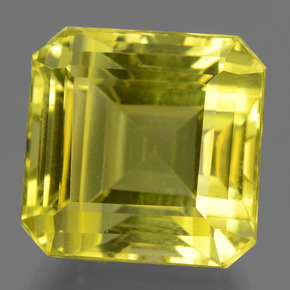 20.86 ct Yellow Quartz Gemstone, Quartz Gem in Octagon Step Cut Shape for Sale.