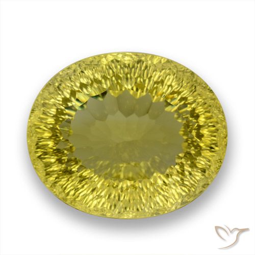64.36ct Natural Intense Yellow Quartz, Oval, VVS, Photo A