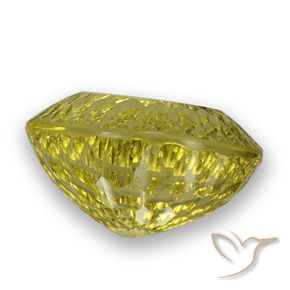 Quartz Gemstone in 28.5 x 23.5 mm Size for Sale, Quartz Stone in Intense Yellow Color