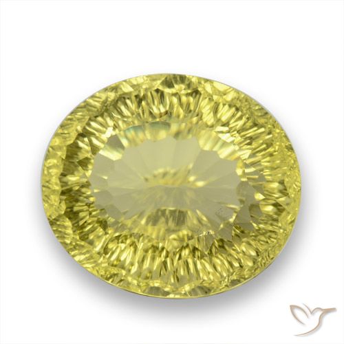 31.29ct Natural Medium Yellow Quartz, Oval, VVS