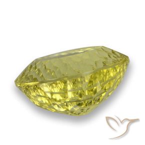 Quartz Gemstone in 22.6 x 19.5 mm Size for Sale, Quartz Stone in Medium Yellow Color