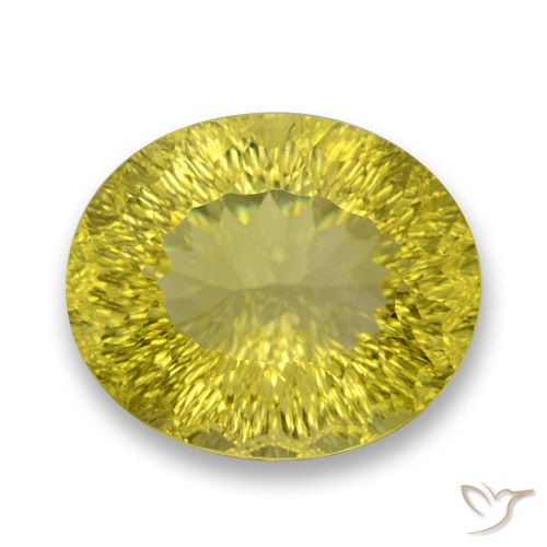 41.57ct Natural Light Yellow Quartz, Oval, VVS