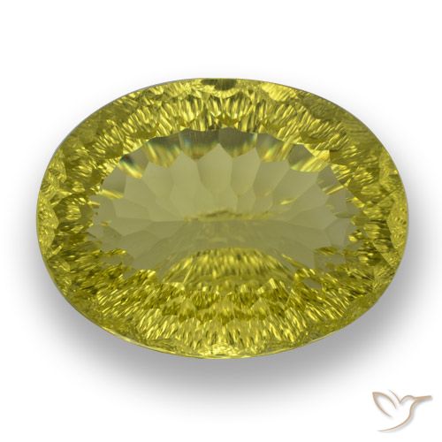 63.61ct Natural Pineapple Yellow Quartz, Oval, VVS