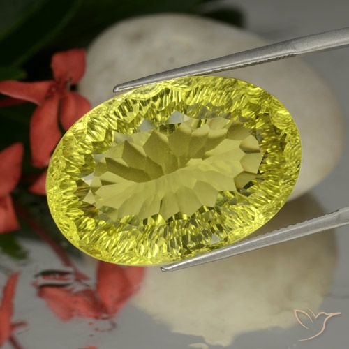 37.08ct Natural Corn Yellow Quartz, Oval, VVS