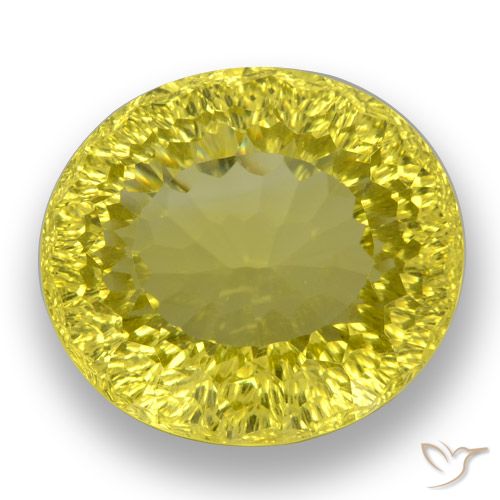 38.26ct Natural Bumblebee Yellow Quartz, Oval, VVS