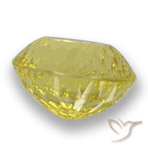 Quartz Gemstone in 22.6 x 20.3 mm Size for Sale, Quartz Stone in Bumblebee Yellow Color
