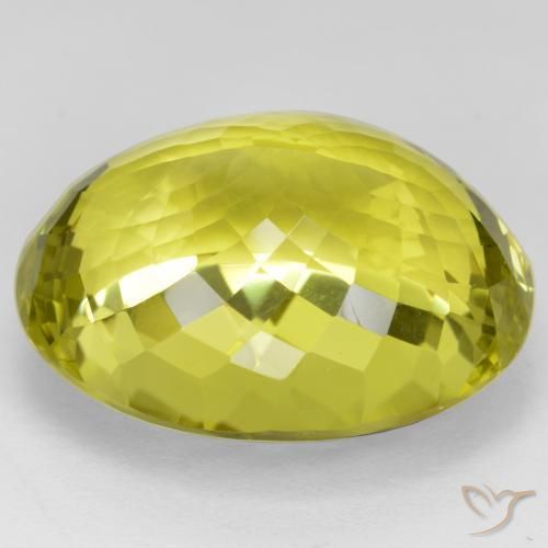 Quartz Gemstone in 26.1 x 21.5 mm Size for Sale, Quartz Stone in Medium Yellow Color