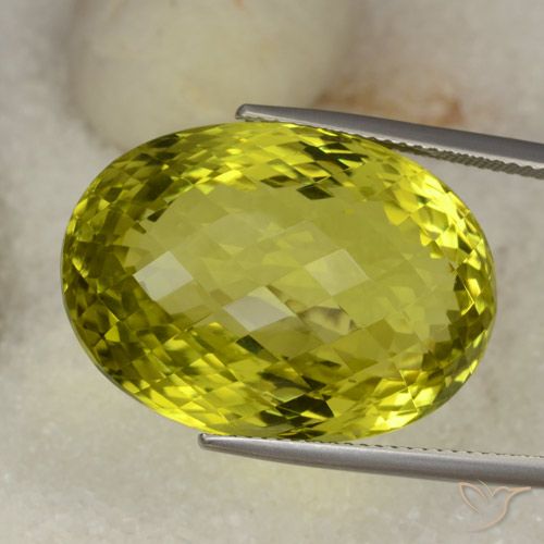 41.13ct Natural Greenish Yellow Quartz, Oval, VVS