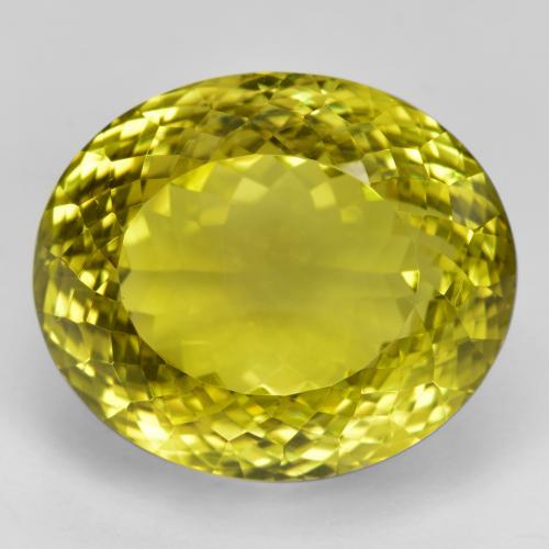 49.99 ct Yellow Quartz, 23.3 x 19.7 mm Oval Portuguese Cut From Brazil, Photo A