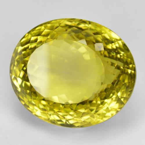 49.99 ct Yellow Quartz Stone, Natural Quartz in Oval Portuguese-Cut Shape for Sale