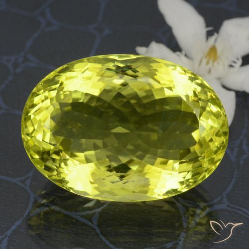 44.72ct Natural Lemon Yellow Quartz, Oval, VVS-VS