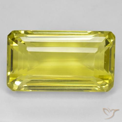 41.42ct Natural Medium Yellow Quartz, Emerald Cut, VVS