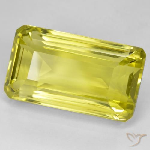 41.42 ct Yellow Quartz Stone, Natural Quartz in Octagon Step Cut Shape for Sale